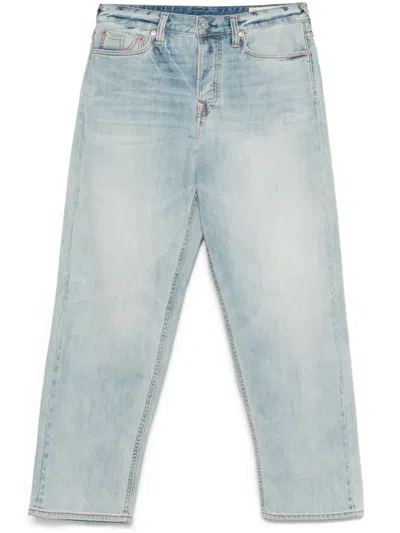 Evisu Seven-pocket Washed Jeans In Blue