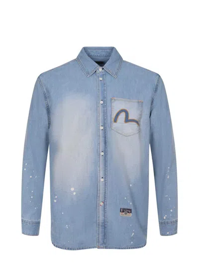 Evisu Shirt Made Of Denim.