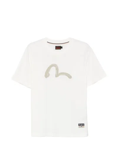 Evisu Short-sleeve Seagull-print T-shirt In White