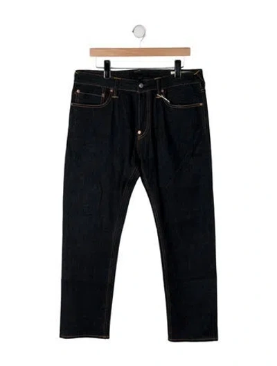 Pre-owned Evisu Straight-leg Jeans W/ Tags In Blue