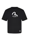 Evisu Cotton Seagull Print T-shirt In Black