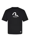 Evisu Cotton Seagull Print T-shirt In Black