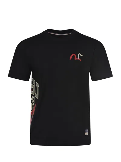 Evisu T-shirt Made Of Cotton. In Black