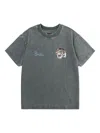 Evisu Tiger Embroidered T-shirt In Gray