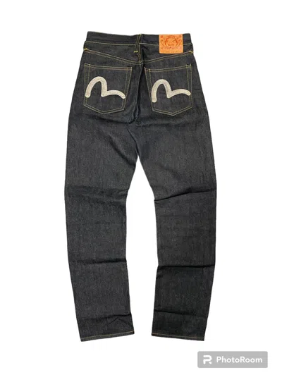 Pre-owned Evisu X Vintage 90's Evisu Selvedge Straight Fit Denim Pants Jeans In Navy