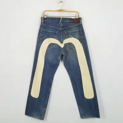 Pre-owned Evisu X Vintage Evis Daicock Custom Style Jeans In Blue Jean