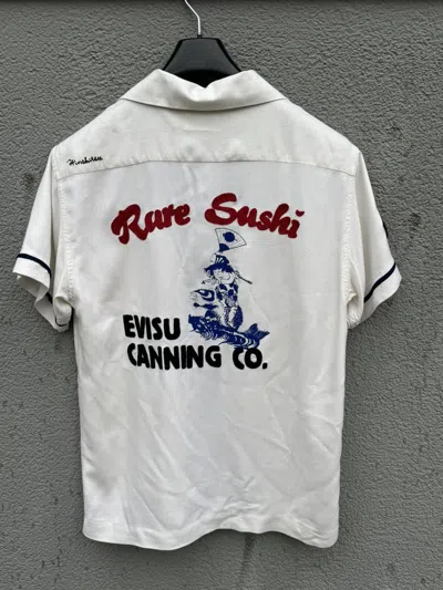 Pre-owned Evisu X Vintage Evisu Canning Co. Sushi Shirt Medium In White