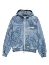Evisu Zip-up Hoodie In Blue