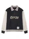 Evisu Zip-up Logo Polo Shirt In Multi