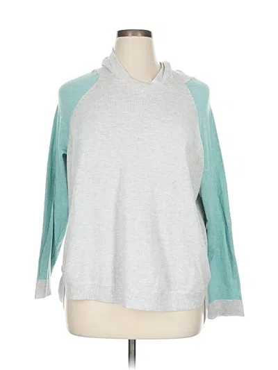 Pre-owned Evolution By Cyrus 3/4 Sleeve Top Silver Cowl Neck Tops