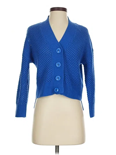 Pre-owned Evolution By Cyrus Cardigan Sweater In Blue