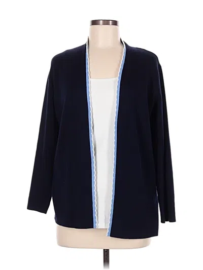 Pre-owned Evolution By Cyrus Cardigan Sweater In Blue