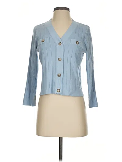 Pre-owned Evolution By Cyrus Cardigan Sweater In Blue