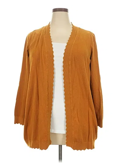 Pre-owned Evolution By Cyrus Cardigan Sweater In Brown