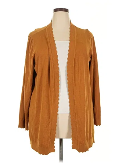 Pre-owned Evolution By Cyrus Cardigan Sweater In Brown