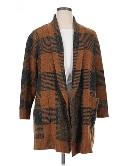 Pre-owned Evolution By Cyrus Cardigan Sweater In Brown