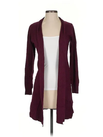 Pre-owned Evolution By Cyrus Cardigan Sweater In Burgundy