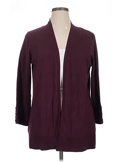 Pre-owned Evolution By Cyrus Cardigan Sweater In Burgundy