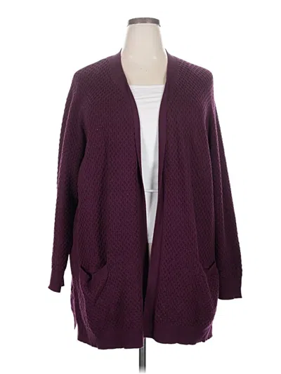 Pre-owned Evolution By Cyrus Cardigan Sweater In Burgundy