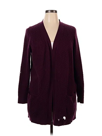 Pre-owned Evolution By Cyrus Cardigan Sweater In Burgundy