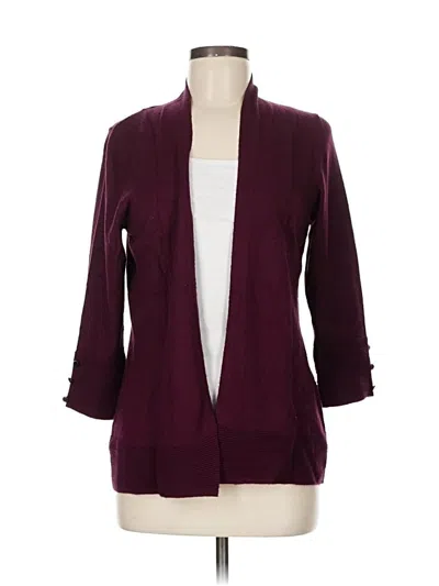 Pre-owned Evolution By Cyrus Cardigan Sweater In Burgundy