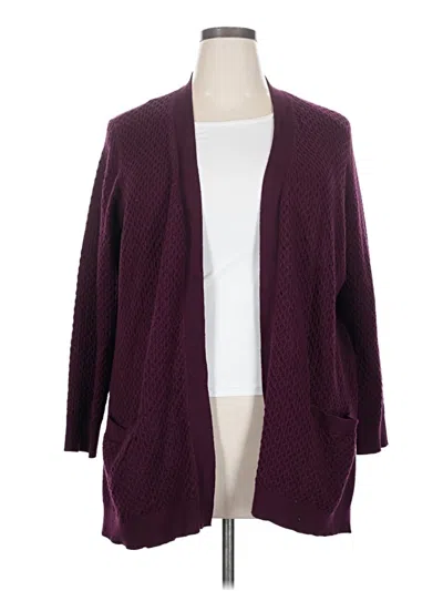 Pre-owned Evolution By Cyrus Cardigan Sweater In Burgundy