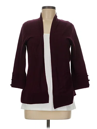 Pre-owned Evolution By Cyrus Cardigan Sweater In Burgundy