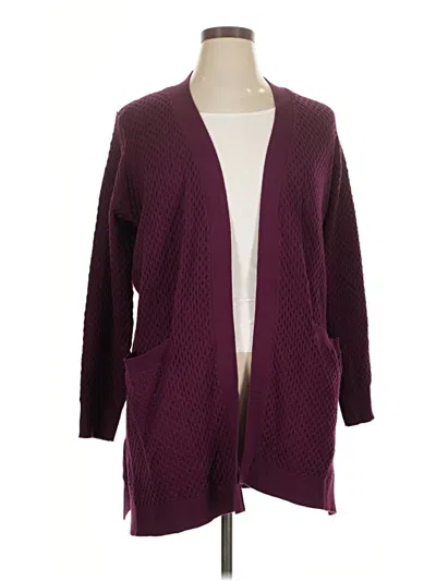 Pre-owned Evolution By Cyrus Cardigan Sweater In Burgundy