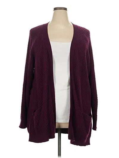 Pre-owned Evolution By Cyrus Cardigan Sweater In Burgundy