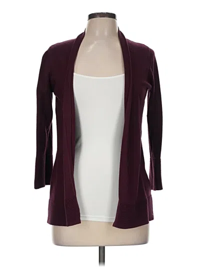 Pre-owned Evolution By Cyrus Cardigan Sweater In Burgundy