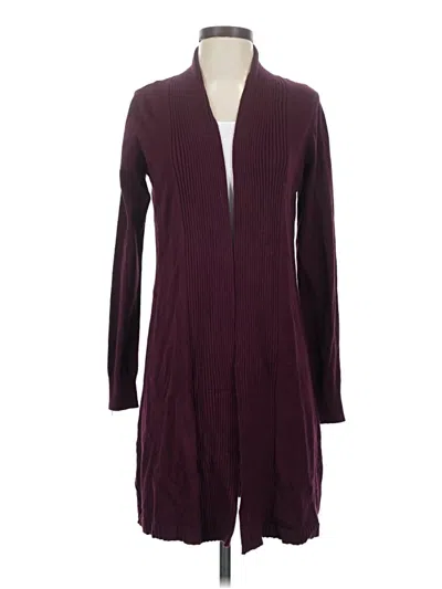 Pre-owned Evolution By Cyrus Cardigan Sweater In Burgundy