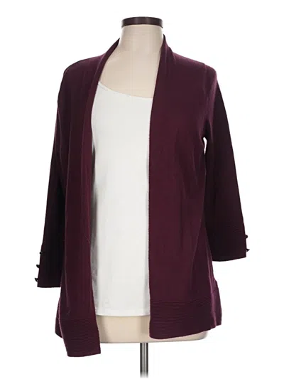 Pre-owned Evolution By Cyrus Cardigan Sweater In Burgundy
