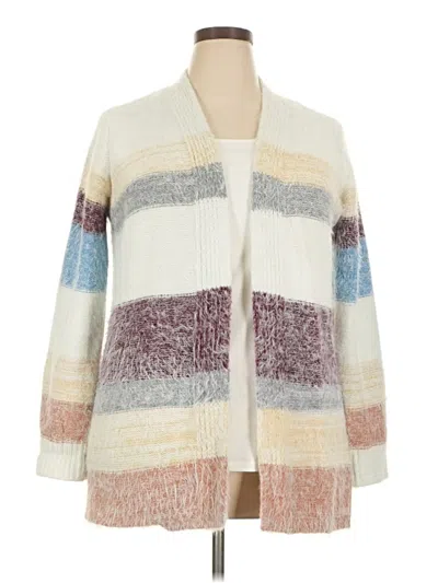 Pre-owned Evolution By Cyrus Cardigan Sweater In Ivory