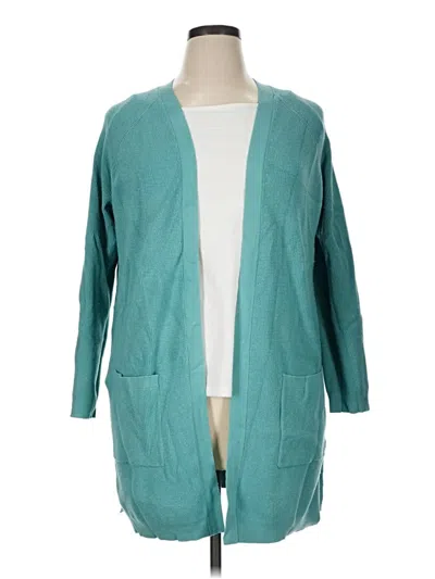 Pre-owned Evolution By Cyrus Cardigan Sweater In Teal