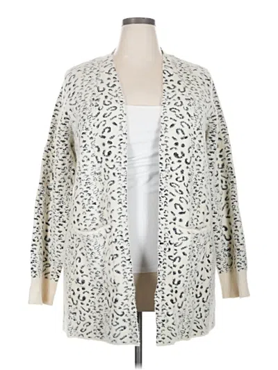 Pre-owned Evolution By Cyrus Cardigan Sweater In White
