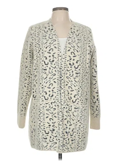 Pre-owned Evolution By Cyrus Cardigan Sweater In White