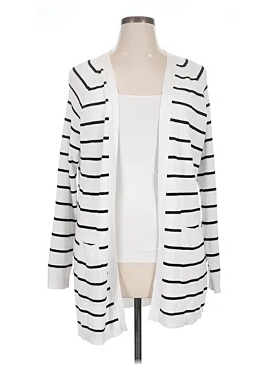 Pre-owned Evolution By Cyrus Cardigan Sweater In White