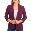 Evolution By Cyrus Myna Button Sleeve Cardigan In Burgundy
