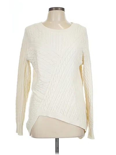 Pre-owned Evolution By Cyrus Pullover Sweater In White