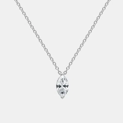Pre-owned Evolve 0.45ct 14k White Gold Lab Grown Diamond Solitaire Pendant