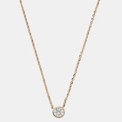 Pre-owned Evolve 0.5ct 14k Yellow Gold Lab Grown Diamond Solitaire Pendant