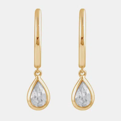 Pre-owned Evolve 0.75ct 14k Yellow Gold Lab Grown Diamond Drop Dangle Earring