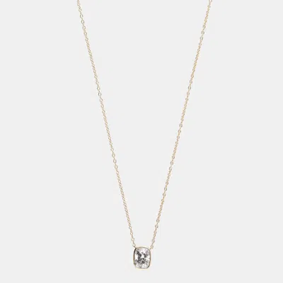 Pre-owned Evolve 1.17ct 14k Yellow Gold Lab Grown Diamond Solitaire Pendant