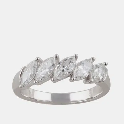 Pre-owned Evolve 1.23ct 14k White Gold Lab Grown Diamond 5 Stone Band