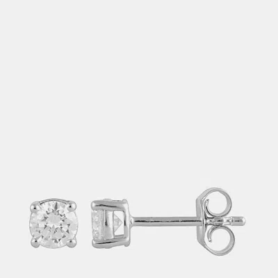 Pre-owned Evolve 14k White Gold Lab Grown Diamond Basic Stud Earring (0.82 Cts)