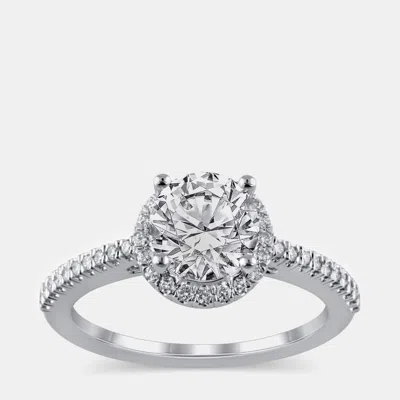 Pre-owned Evolve 14k White Gold Lab Grown Diamond Engagement Ring (1 Cts) Us 7