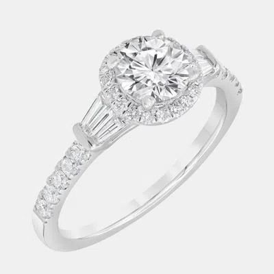 Pre-owned Evolve 14k White Gold Lab Grown Diamond Engagement Ring (1.25 Cts) Us 7