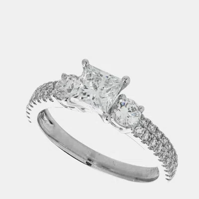 Pre-owned Evolve 14k White Gold Lab Grown Diamond Engagement Ring (1.7 Cts) Us 7