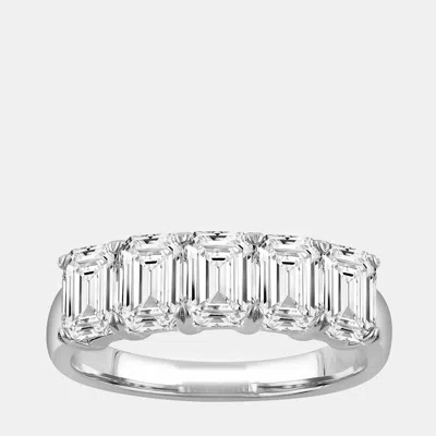 Pre-owned Evolve 14k White Gold Lab Grown Diamond Five Stone Band (1.9 Cts)