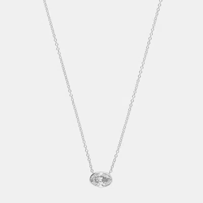 Pre-owned Evolve 14k White Gold Lab Grown Diamond Pendant Necklace (0.95 Cts)